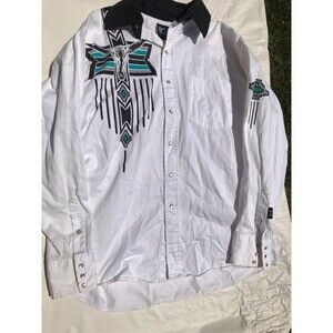 Vintage 90s Brooks & Dunn by Panhandle Slim Mens Snap Button Shirt  Large